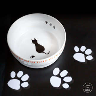 Assiette Pour Chat Peint A La Main Porcelaine De Limoges